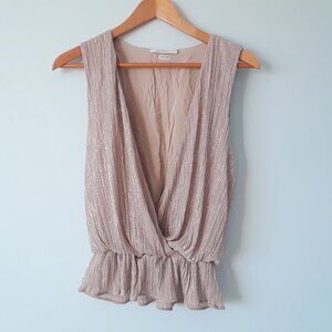 Anine Bing Sleeveless Sparkly Top M